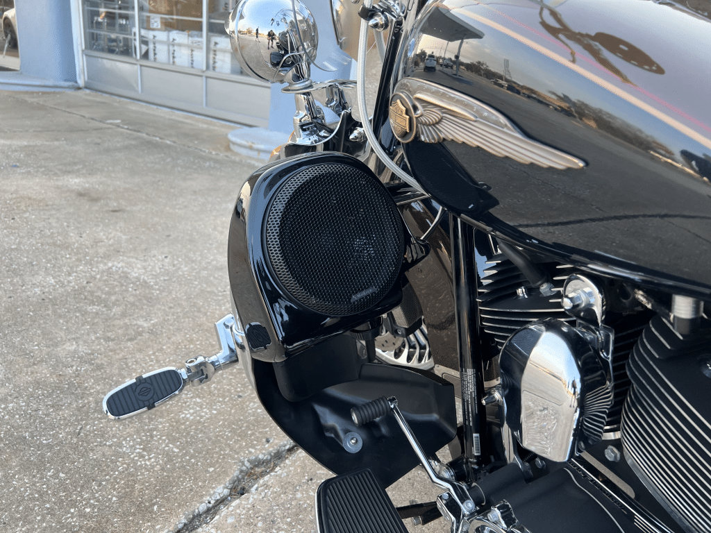 Custom motorcycle audio system by Premier Customs